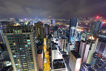 Image showing Hong Kong downtown city at night