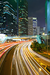 Image showing traffic in Hong Kong at night