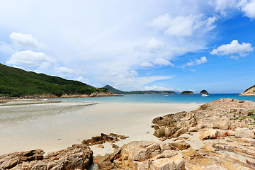 Image showing Sai Wan beach in Hong Kong