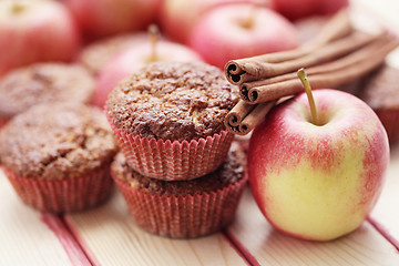 Image showing muffins with apple