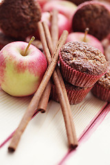 Image showing muffins with apple