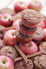 Image showing muffins with apple