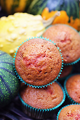 Image showing muffins with pumpkin