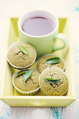 Image showing green tea muffins