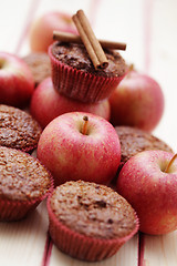 Image showing muffins with apple