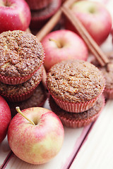 Image showing muffins with apple