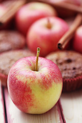 Image showing muffins with apple