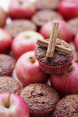 Image showing muffins with apple