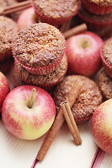 Image showing muffins with apple