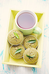 Image showing green tea muffins