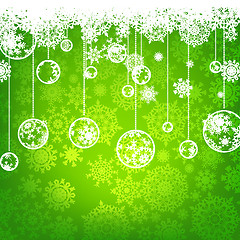 Image showing Beautiful green Christmas card. EPS 8