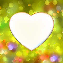 Image showing Abstract heart card in yellow. EPS 8