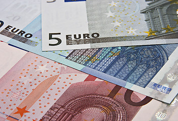 Image showing Euro bank notes