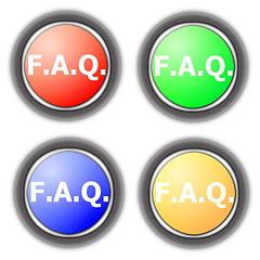 Image showing faq button collection