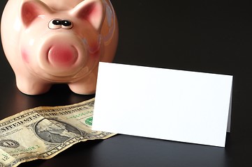 Image showing piggy bank and copyspace