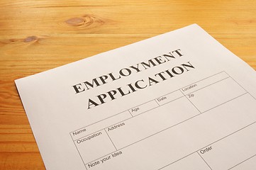 Image showing employment application