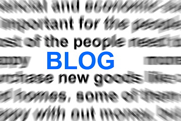 Image showing blog or internet concept