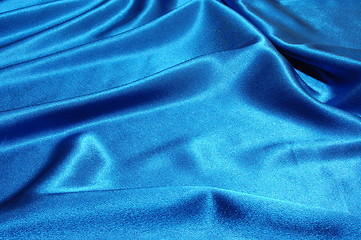 Image showing blue satin background