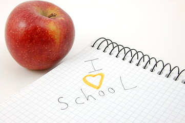 Image showing I love school