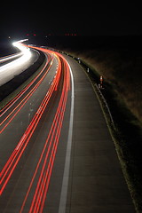 Image showing highway at night with traffic