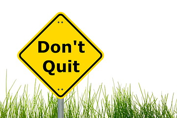 Image showing dont quit motivation