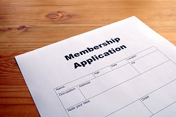 Image showing membership application