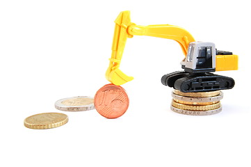 Image showing digger an money