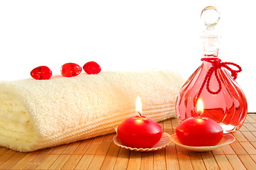 Image showing red massage still life