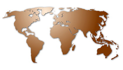 Image showing map of the world