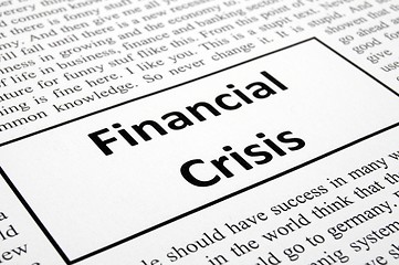 Image showing financial crisis