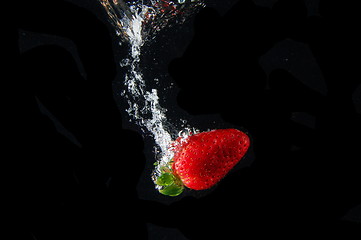 Image showing strawberry in water