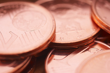 Image showing Pile of euro cents