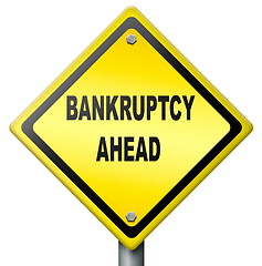 Image showing bankruptcy ahead