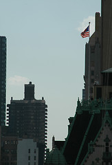 Image showing usa flag new york city