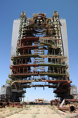 Image showing Abandoned Mobile Service Tower