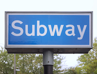 Image showing Subway sign