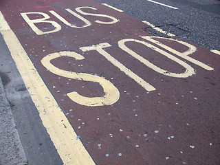 Image showing Bus stop sign