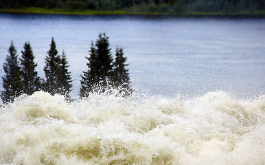 Image showing Waterfall in Sweden 