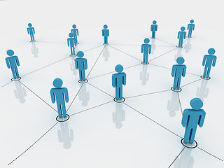 Image showing human figures as a symbol of social network 