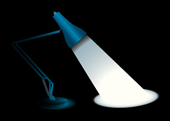 Image showing Lamp light blue