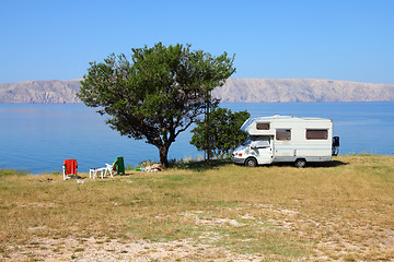 Image showing Adriatic Sea camping