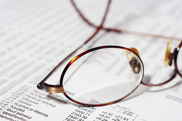 Image showing eyeglasses on stocks