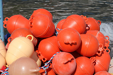 Image showing Fishing net floaters