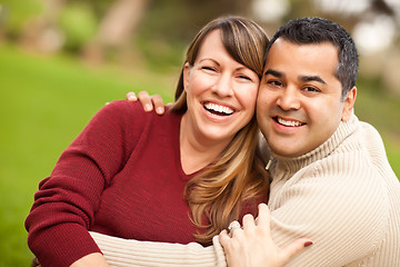 Image showing Attractive Mixed Race Couple Portrait