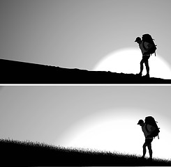 Image showing Lone traveler