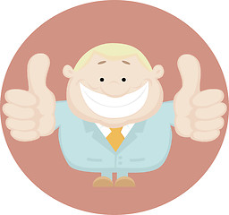 Image showing Businessman showing thumbs up