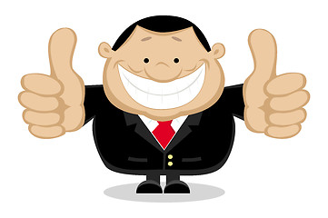 Image showing Businessman showing thumbs up