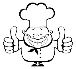 Image showing Happy chef showing thumbs up