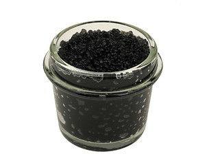 Image showing Protein caviar in a glass jar