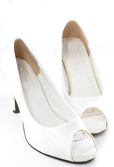 Image showing high heel women shoes on white background 